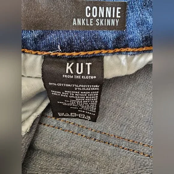 Kut from the Kloth "Connie Ankle Skinny" w/manufacturers distressed marks, size6 - Picture 10 of 10